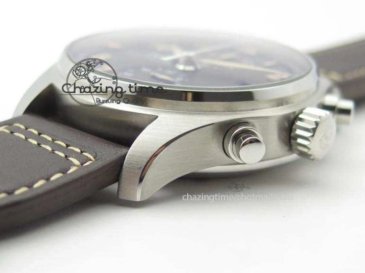 MIROTIME 0601 Pilot Chrono SS IW387808 CF3 ZF 1:1 Best Edition On Brown Leather Strap A Soft 7328